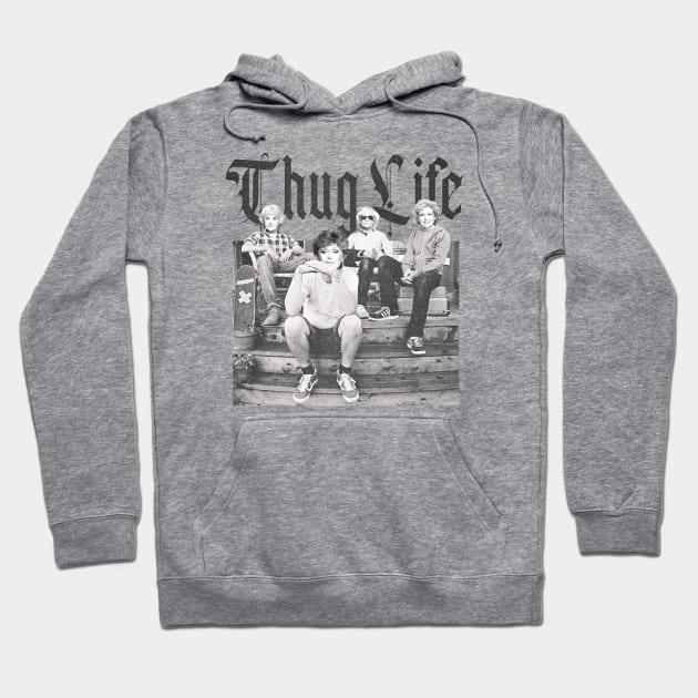 THUG LIFE STAY GOLDEN GILRS BLACK Hoodie by susahnyages